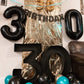 40 Inch Number 7 Balloon, Jumbo Black Seven Birthday Decorations, 7 17 27 70 Year Old Balloon, Mylar Foil Balloon Number For Eng