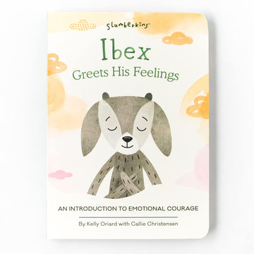 Slumberkins 14' Ibex Kin & 2 Board Books Complete Set Bundle | Promotes Emotional Courage, Resilience & Empathy | Social Emotional Tools For Ages 0+ (Ibex Kin Plush + 2 Board Books)