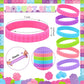Inbagi 24 Pcs Building Block Bracelet for Kids 6 Color Silicone Wristband Rubber Bracelet Bulk Pastel Stretch Wristband for Buil