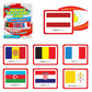 Menique Flags of Europe Memory Matching Game - 100 Cards (50 Pairs) with Flag, Country & Capital - Educational Geography Game fo