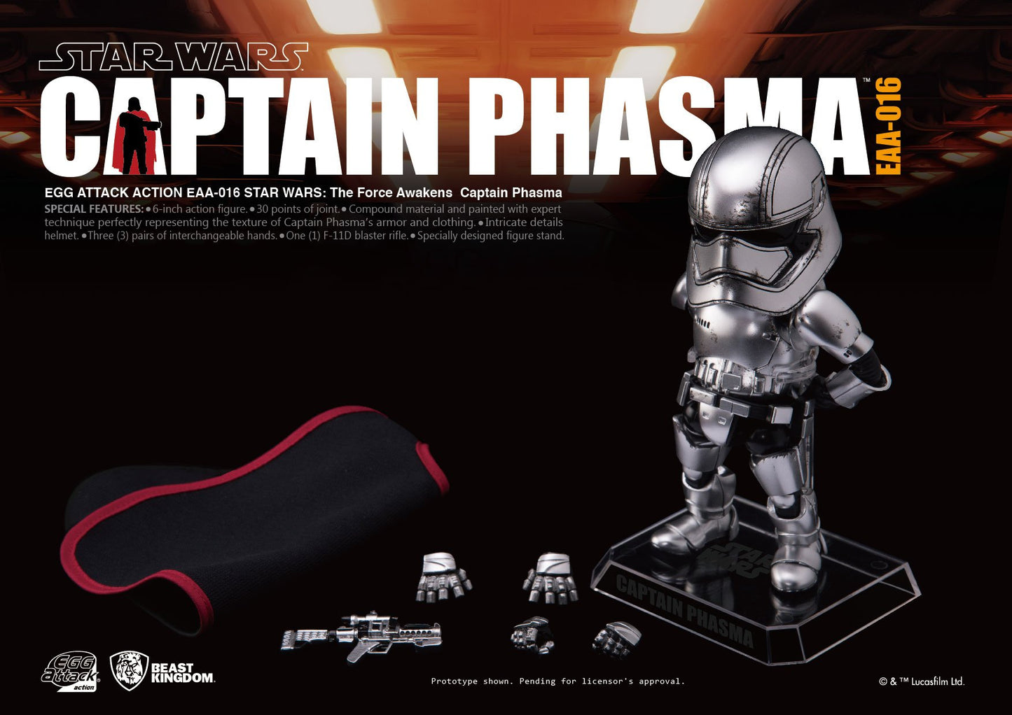 Beast Kingdom Egg Attack Action EAA-016 Captain Phasma Action Figure