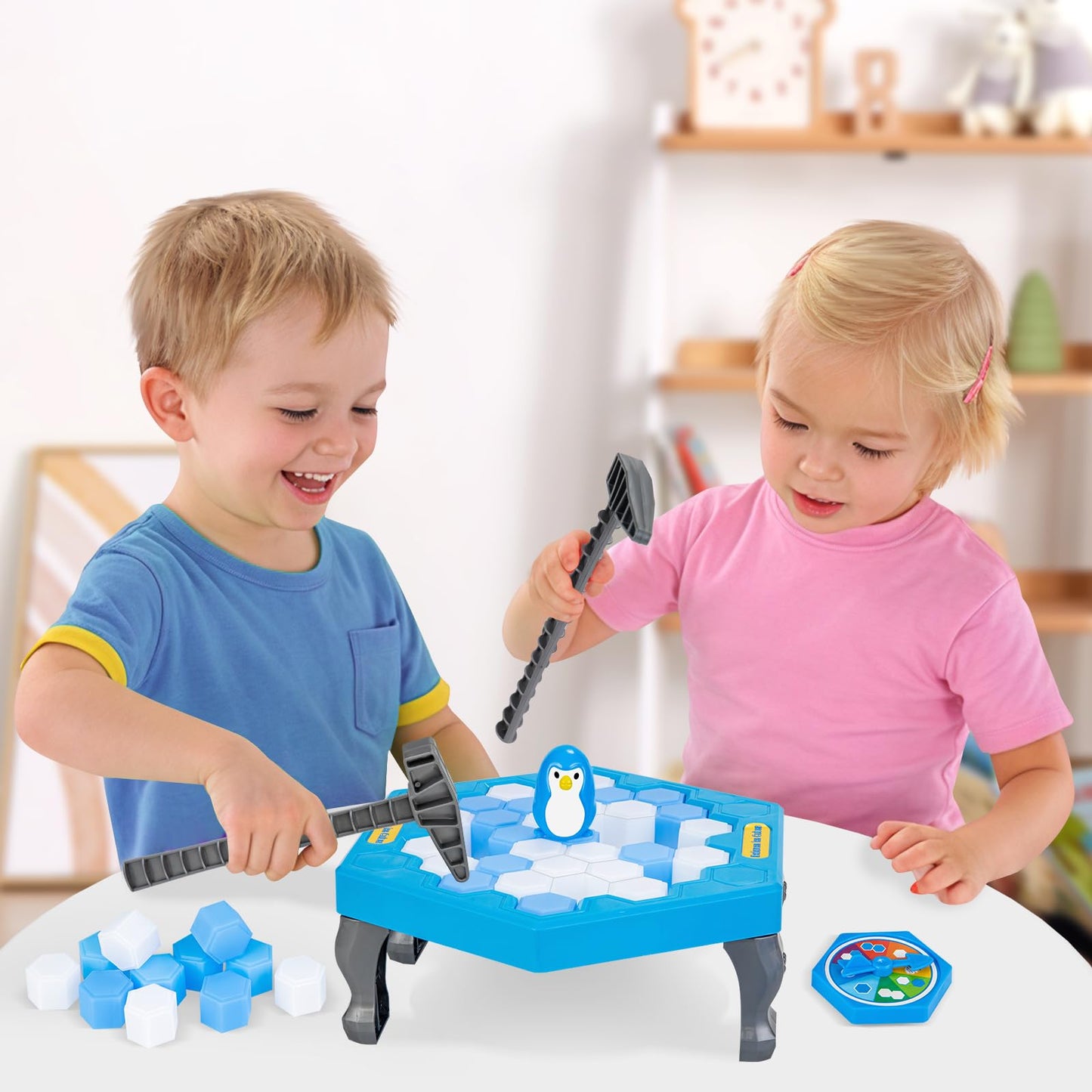 Ss Save Penguin On Ice Game, Penguin Trap Break Ice Activate Family Party Ice Breaking Kids Puzzle Table Knock Block