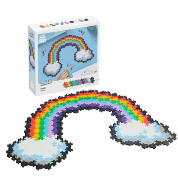 Plus Plus Puzzle By Number, 500 Piece Mini Interlocking Hashtag Color Blocks, 3D Pixel Art Kit For Kids - Rainbow