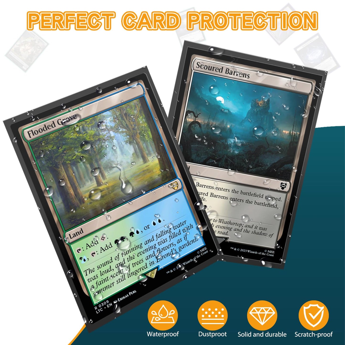 Vkshop 1000 Pack Blue Trading Card Sleeves Protector For Mtg Card Sleeves,Soft Penny Plastic Card Holders Fit For Baseball Cards