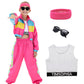 TIMSOPHIA Girls' 5 Pcs Hip Hop Dance Costume, Hot Pink (6-7 Years), Modern Jazz Team Performance Clothes