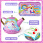Unicorn Tea Party Set for Little Girls, Unicorn Tea Set Toys for Girls Age 3 4 5 6 Year Old, Toddler Kids Kitchen Pretend Play T