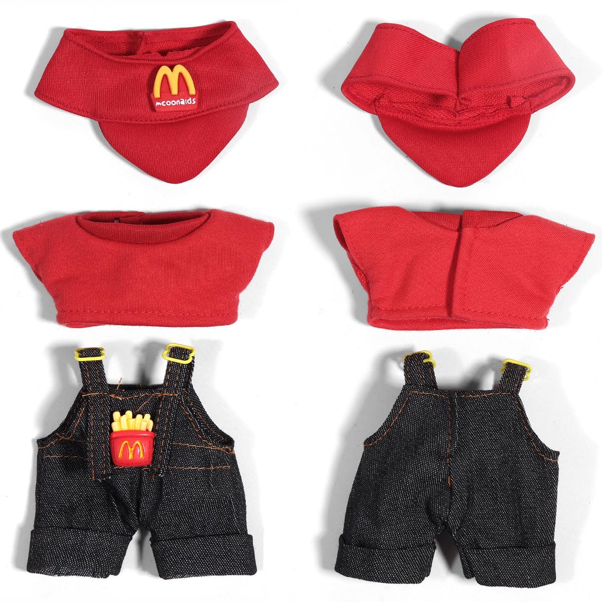 AICase for Labubu Clothes Designer/for Labubu Outfits Clothes Set for 17cm Lububu Doll 3 Piece Set Hat Clothing for LA BUBU  Boys and Girls Stylish Adorable Dolls Clothes Accessories (No Doll)