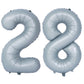 40 In Matte Gray Number Balloons Helium Foil Mylar Balloon Birthday Party Banquet Decoration 28