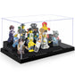 Minifigure Display Case For Action Figures Blocks, Clear Dustproof Acrylic Display Box Storage With 3 Movable Steps Gifts For Children,Black…