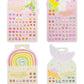 Stick On Earrings - Girls 3D Unicorn Sticker Earrings Self-Adhesive Glitter Craft Gem Stickers (Multistyle Theme Set)