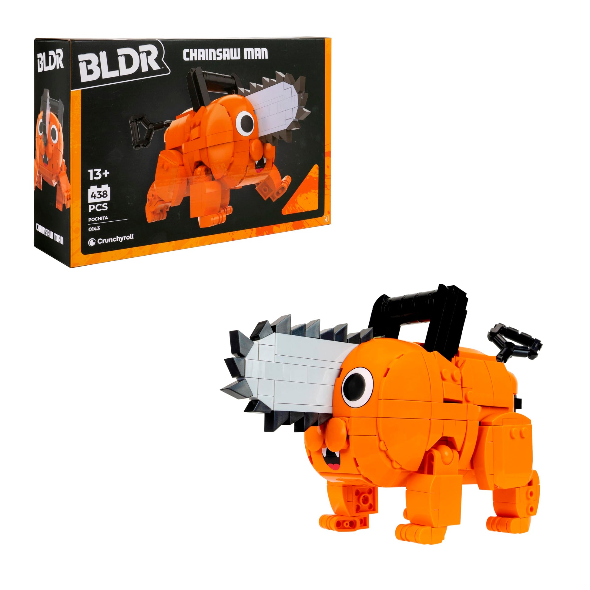 Bldr Chainsaw Man Pochita Building Set  7.5Inch Articulated Buildable Figure, 0143