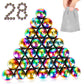 Moonhua 28Pcs Rainbow Stones Fidget Toy, 20Mm Diy Mutual Attraction Desk Balls For Kids Adults, Educational Science Kit For Anxiety Relief, Building Crafts For Teens Party Favors Gift