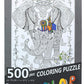 Elephant 500 Piece Coloring Jigsaw Puzzle + 6 Markers