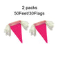 Lybutty 100 Feet Pink Pennant Banners Flags String Hanging Triangle Bunting Flags,Party Decorations For Grand Opening,Kids Birth