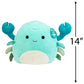Squishmallows 14-Inch Xandra The Blue Crab Plush Toy - Soft & Squishy Stuffed Animal for Kids, Girls & Boys - Collectible Blue Crab