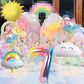 7Th Rainbow Birthday Decorations, 7Th Rainbow Birthday Foil Balloons Set With Sun Rainbow Gradient Stars And 40 Inch Number 7 Ba