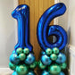 Navy Blue 16 Balloon Numbers,40 Inch Dark Blue 16 Or 61 Birthday Balloons Large Foil Mylar Balloons Number 16 For Birthday Party Anniversary Decorations
