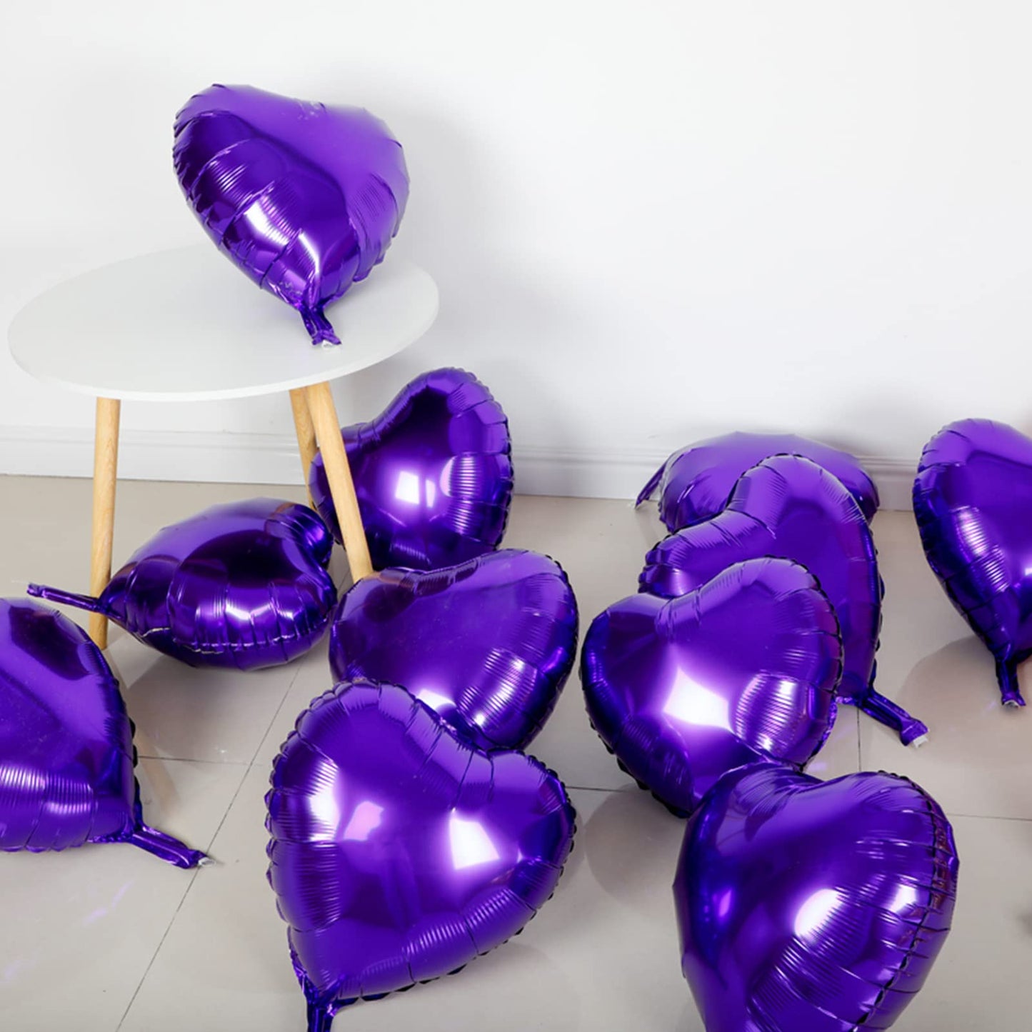 30 Pcs Purple Heart Balloons 18In Foil Heart Shape 18 Inch Balloons Helium Mylar Balloons Foil Balloon Boho Baby Shower Decorati