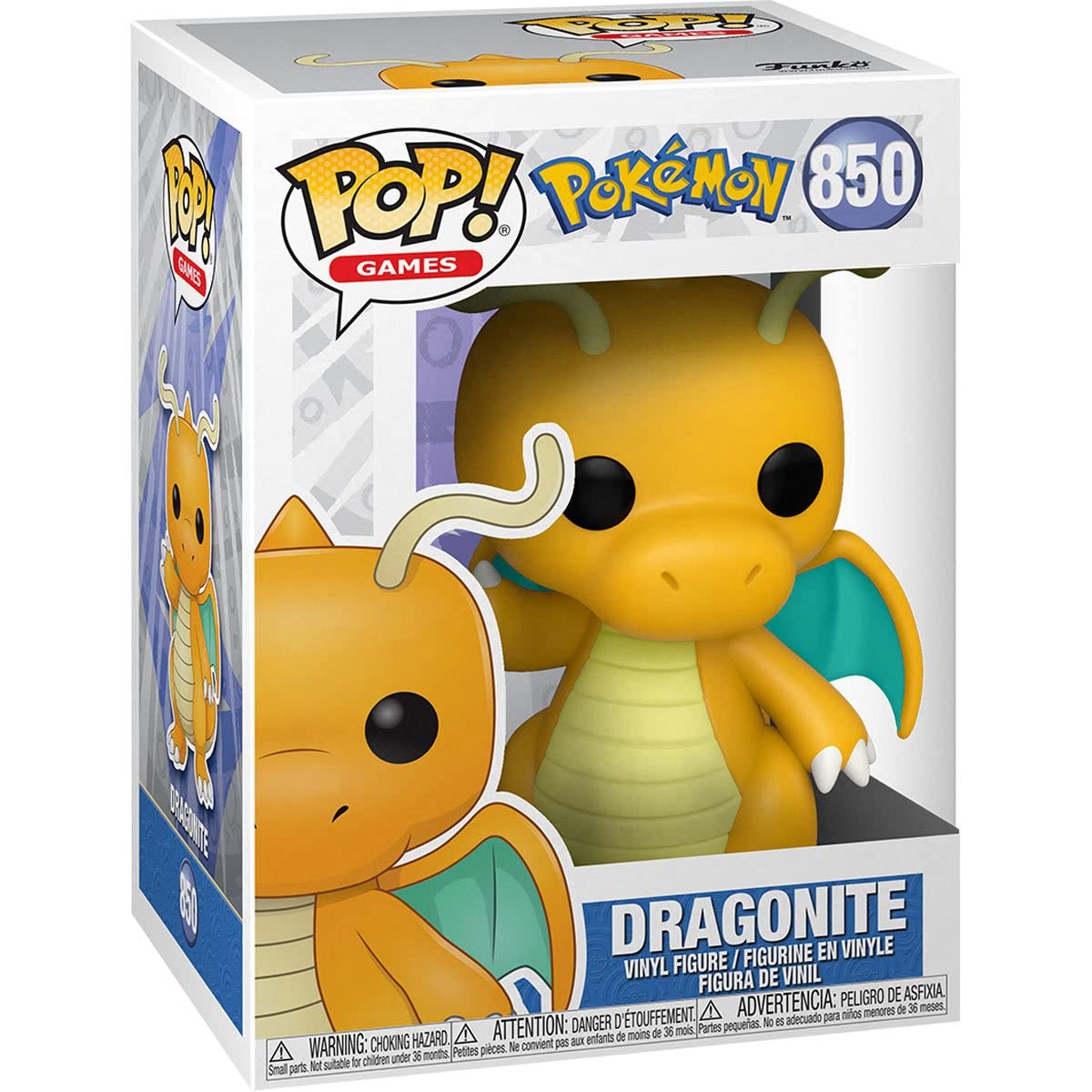 Pokemon - Dragonite Pop! Vinyl Figure (Bundled with Compatible Pop Box Protector Case), Multicolor, 3.75 inches