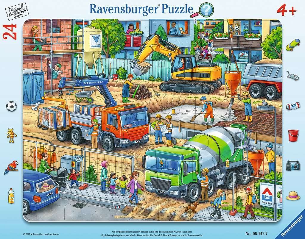 Ravensburger 05142 Children'S Puzzle Busy Construction Site 24 Pieces