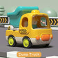 Ctffnny Friction Powered Push And Go Inertia Cars Small Dump Truck With Music Sound And Light Construction Vehicles Toy Trucks 1
