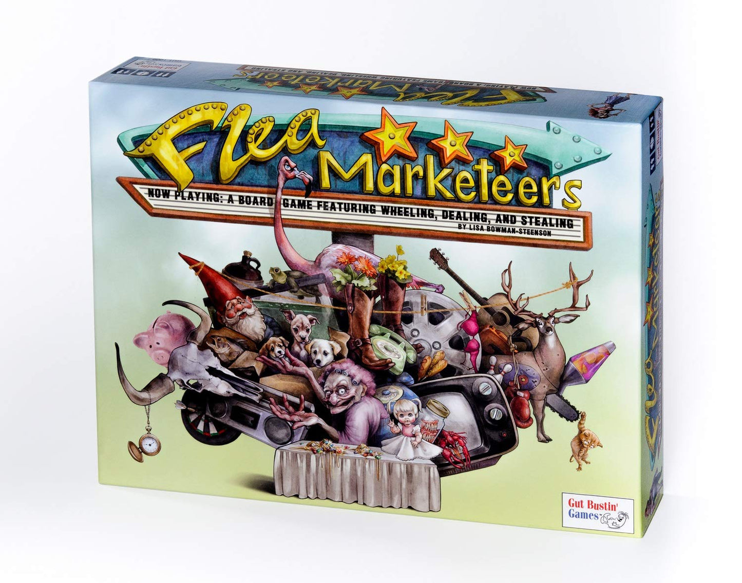 Gut Bustin' Games Flea Marketeers Board Game - Multicolor - Model GUT 1009 - Fun Family Game