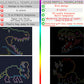 Ayidawedo Refill Dinosaur Template and 8 Color Peg Pack,Light Bright Pegs and Refill Sheets. Extras Accessories for Lite Brite U
