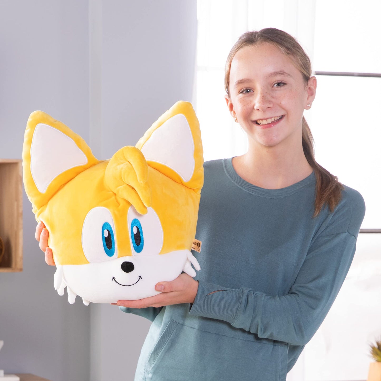 Club Mocchi-Mocchi Sonic Plush - Tails 15 Inch Stuffed Animal - Multi Color Polyester Collectible Toy - Model T12803