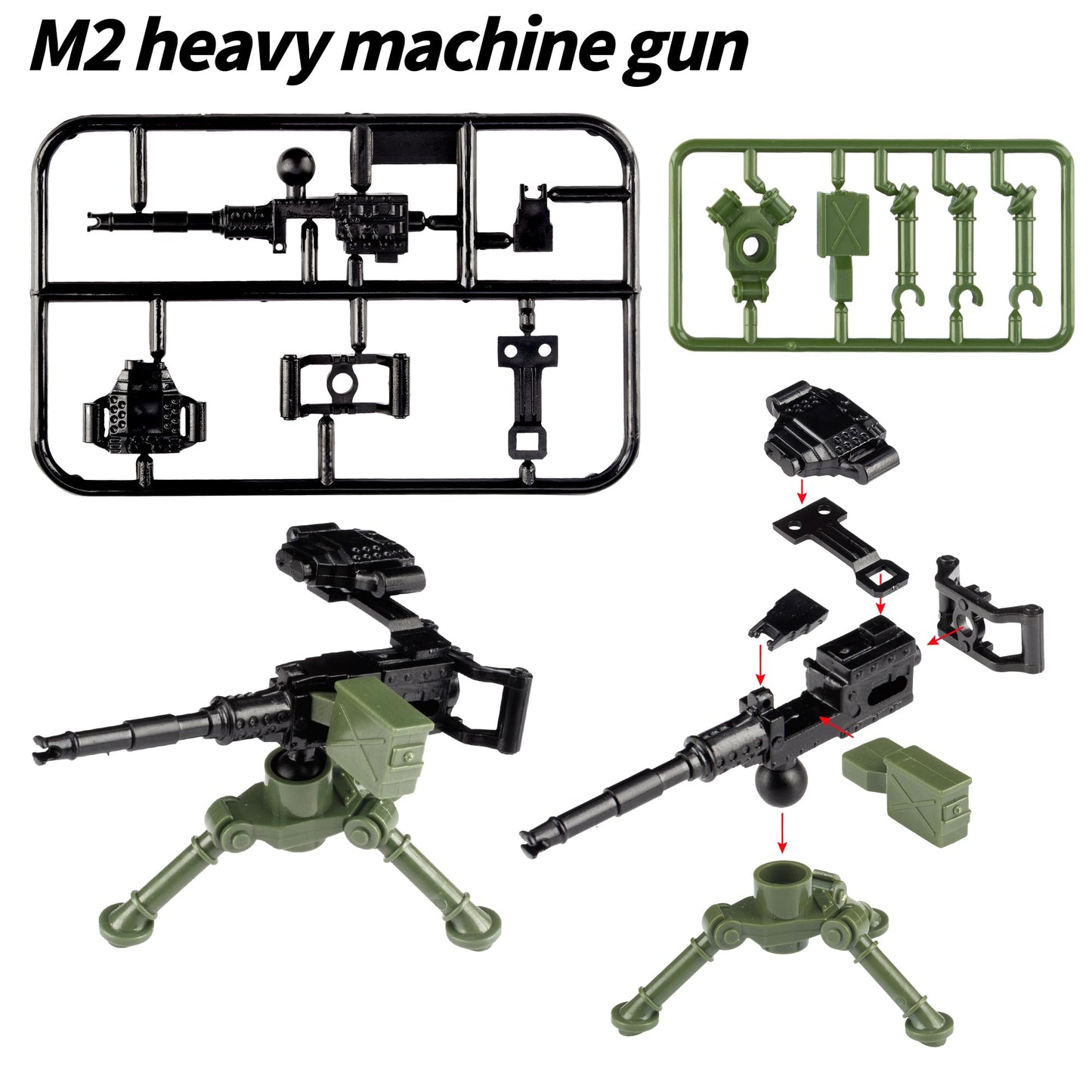 MaozyHomie Toy  Accessories  Pack Military U.S 5 Types Heavy Weaponry Toys Military Equipment Battle Blocks Bricks Compatible with Major Brand  3 Years Old and up