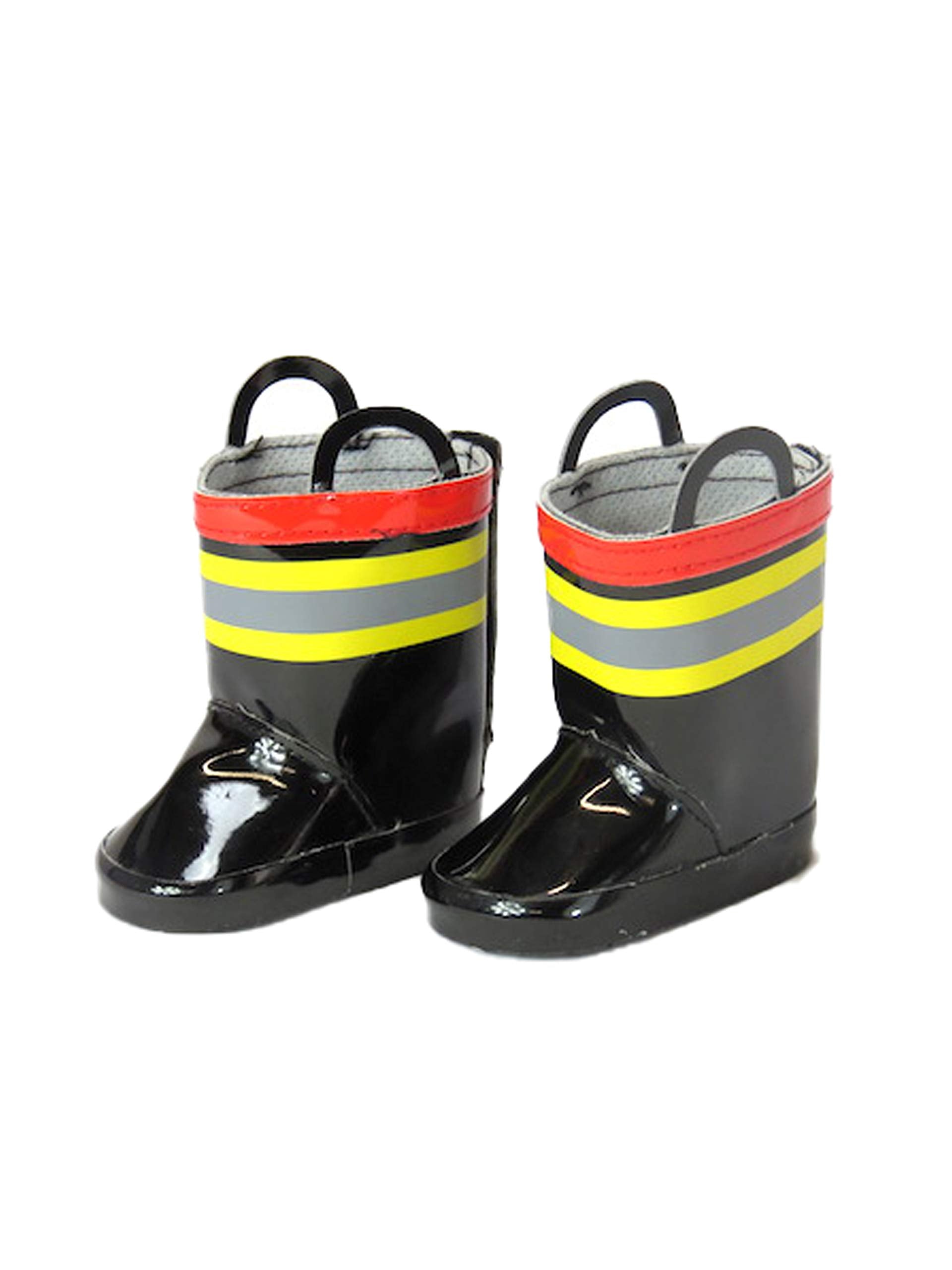American Fashion World Fireman Firefighter Boots for 18-Inch Dolls | enhanced Quality & Trendy Design | Dolls Shoes | Shoe Fashion for Dolls for Popular Brands