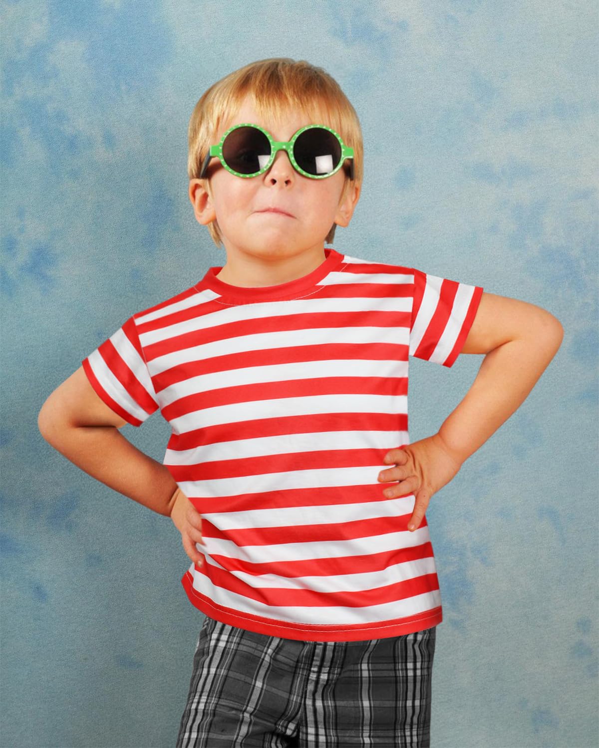 Prebene Pugsley Addams Shirt, Boys Striped T Shirt, Kid'S Halloween Costumes, Mime, Bank Robber T-Shirts Red White