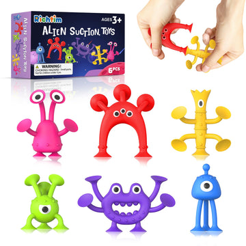 Richtim Baby Bath Toys Suction Toy: Sensory Suction Bath Toys For Toddlers, No Hole Bath Toys Suction Cup Toys, Kids Fidget Toys Window Toys For Travel Toys Gifts, Easter Basket Stuffers Egg Fillers