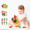 Sensory Toys for Babies 6-12 Months - Interactive Montessori Sensory Toys with Plush Carrots, Crinkle Sheets, and Colorful Tissu
