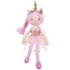 June Garden 16'' Unicorn Doll Anya - Pink Hair Plush Rag Doll for Toddler Girls - Soft Companion Gift for 2+ Years - Pink Dress