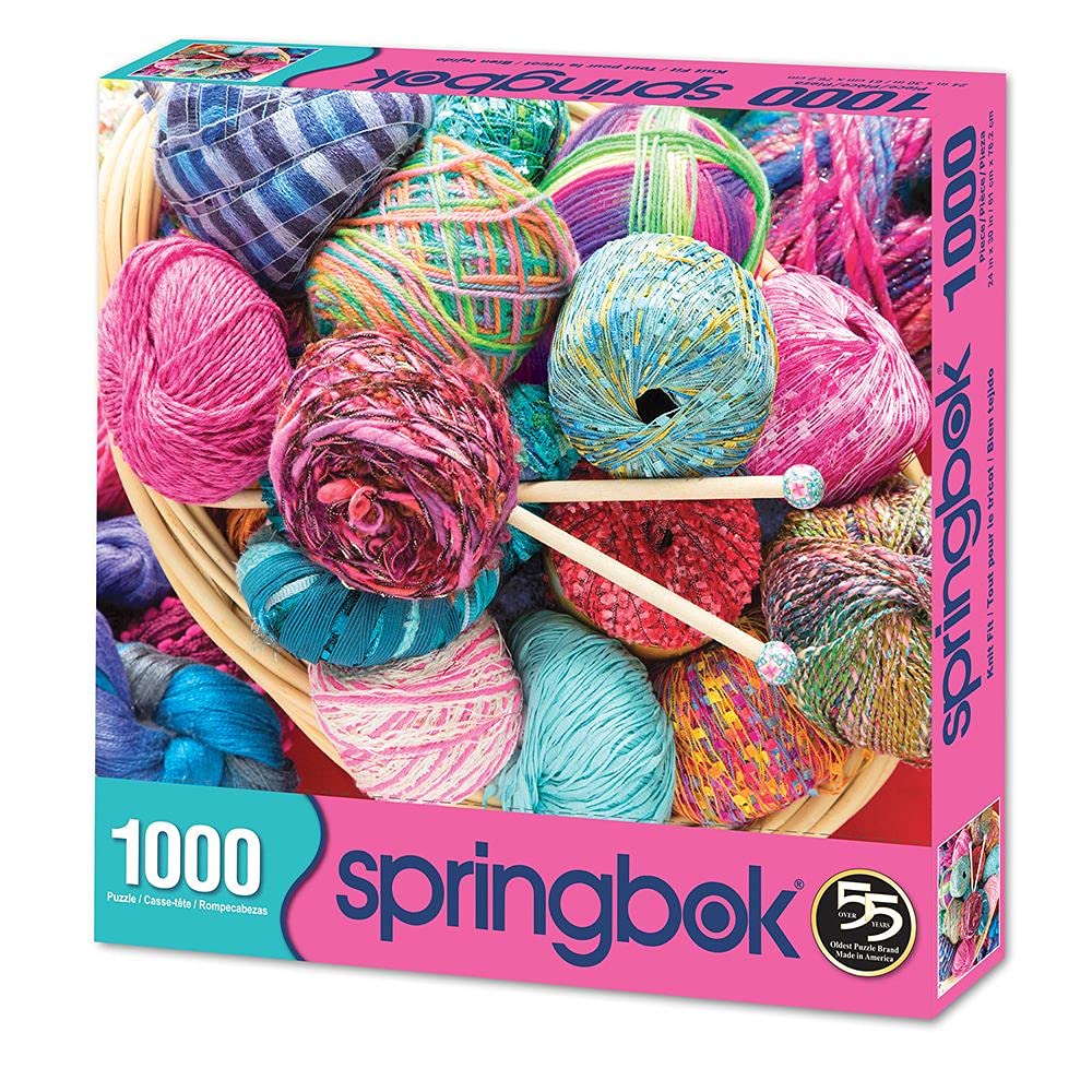 Springbok'S 1000 Piece Jigsaw Puzzle Knit Fit - Made In Usa, 24' X 30'