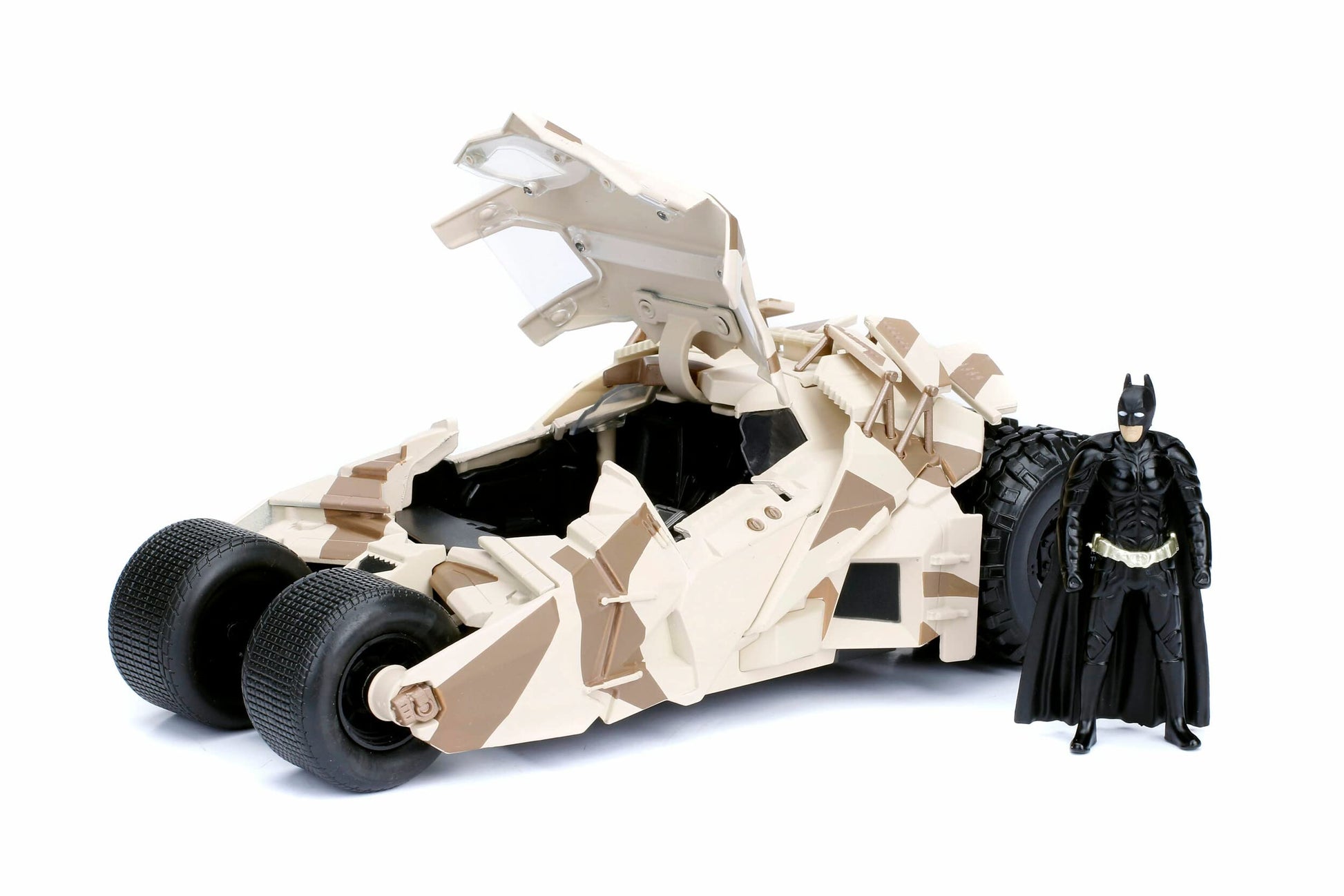 Jada Toys 1: 24 Scale The Dark Knight Batmobile Die-Cast Vehicle With Batman Figure, Multicolor