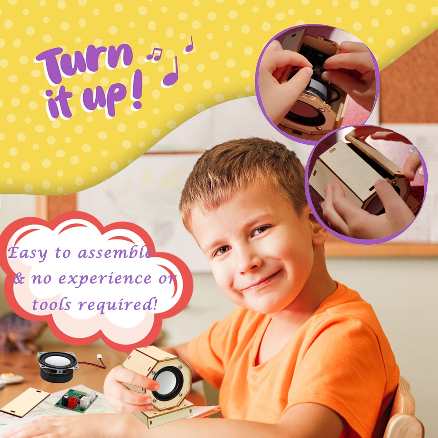 Stem Projects For Kids & Adults Build Your Own Bluetooth Speaker - Science Experiment Electronics Kit | Beginner'S Starter Diy Set,Stem Gifts For Teenage Girls + Boys Ages 10 And Up (Single Speaker)