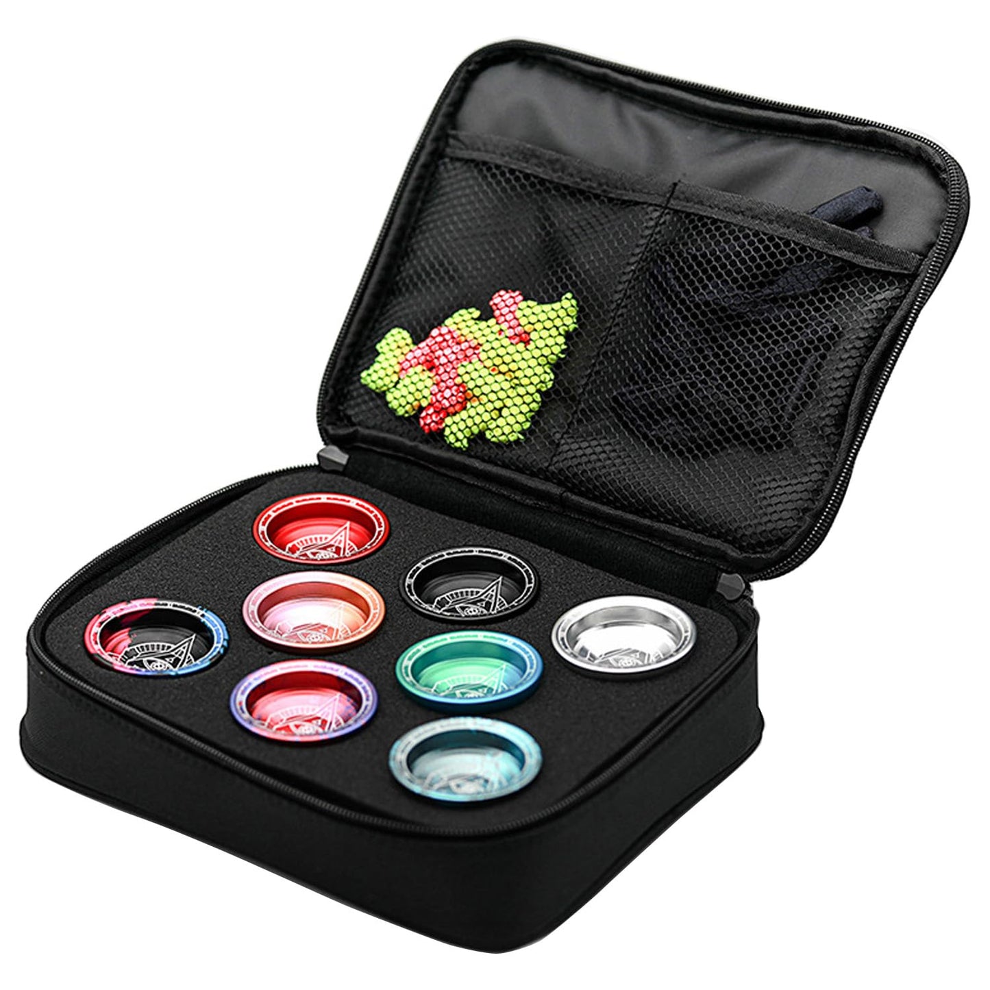 Outdoor Yoyo Toy Equipment Protective Bag Storage Bag, 8 Hole Yoyo Protective Bag With Inner Zippered Pocket