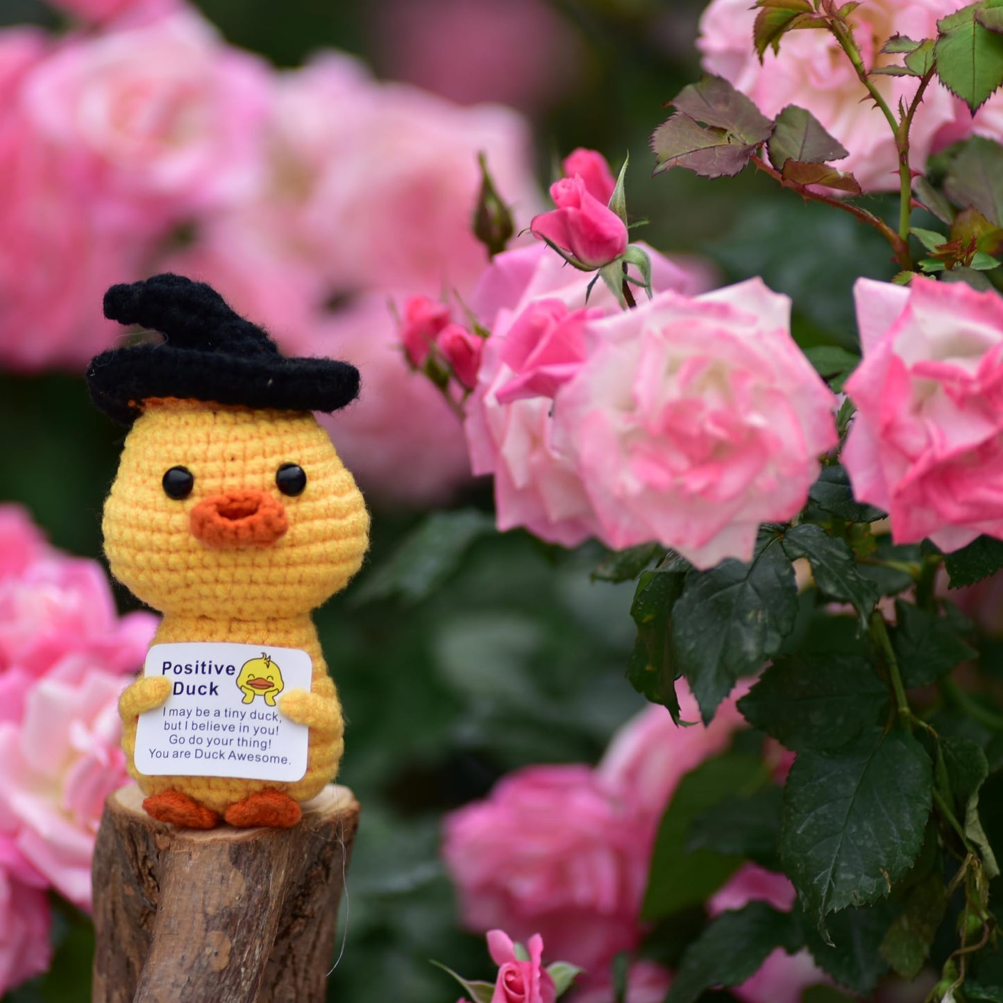 qyqkfly Funny Crochet Handmade Emotional Ducks Gifts for Dad Mental Support Positive Supportive Encouragement Christmas Pickle P