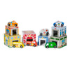 Melissa & Doug Nesting And Sorting Blocks - 6 Buildings, 6 Wooden Vehicles - Fsc Certified