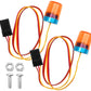 2Pcs Vgoohobby Multi-Function RC LED Flash Lights Alarm Lamp Flashing Rotating Beacon Light Compatible with 1/10 TRX4 SCX10 RC C