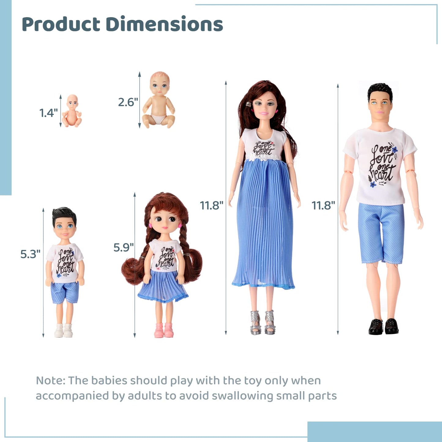 Pregnant Doll Have A Baby In Her Tummy Family Dolls Set Of 7 People With Dog Included Dad Pregnant Mom 2 Kids 3 Baby And Infant