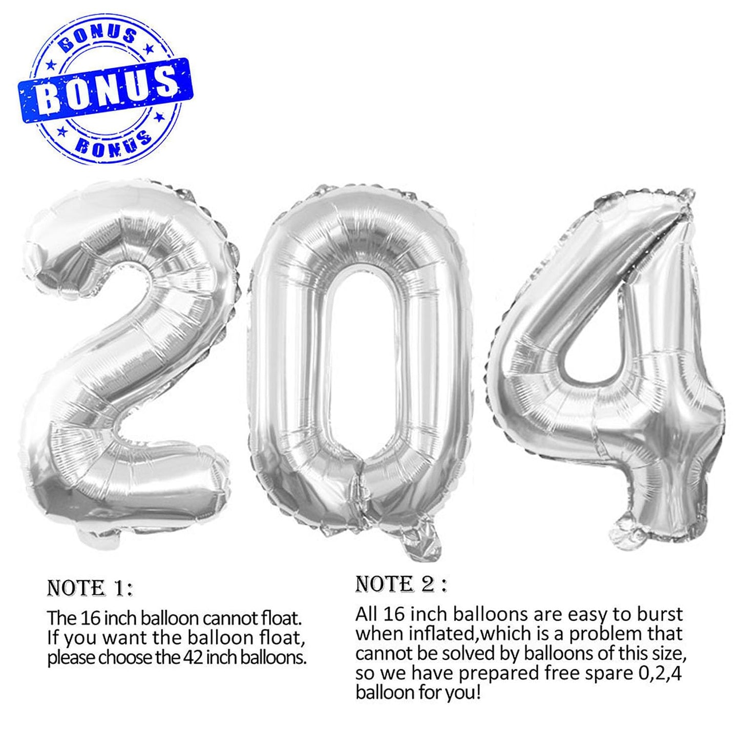 Goer 2025 Foil Number Balloons For 2025 New Year Eve Festival Party Supplies Graduation Decorations (Silver,16 Inch)