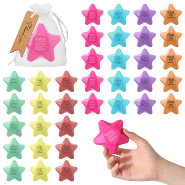 Sratte 35 Sets Employee Appreciation Gifts Bulk Motivational Star Stress Balls Inspirational Quotes Stress Relief Gifts With Tha