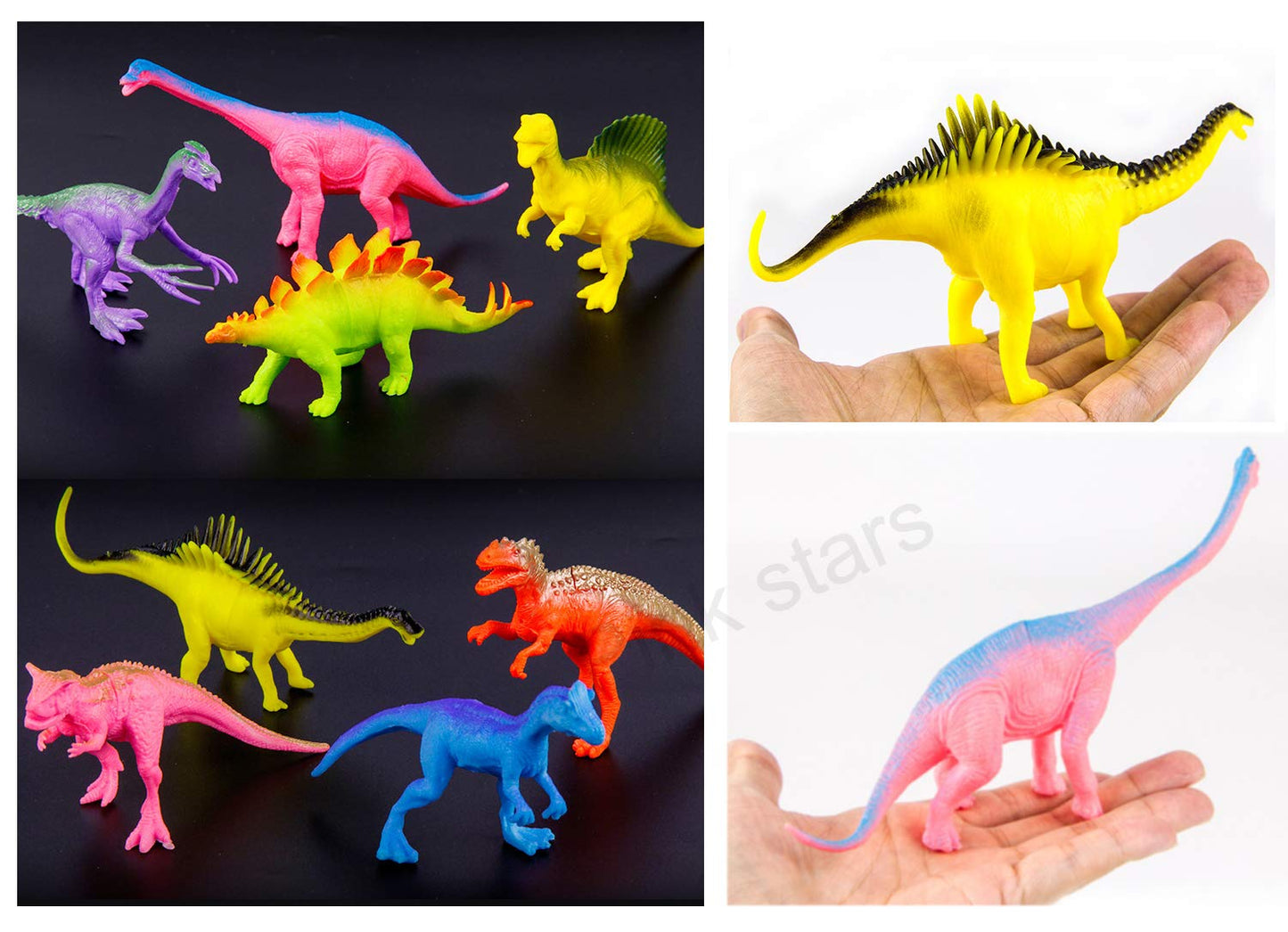 Gidgod Dinosaur Figures For Toddlers Kids Toys 7 Inch Jumbo Figure Educational Mini Small Kimicare Animal Toy,Cake Decoration Di