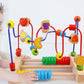 Urjix HandEye Coordination ThreeTrack Bead Maze Early Learning Wooden Bead Maze Fine Movement Skills Wooden Activity Toy Senso