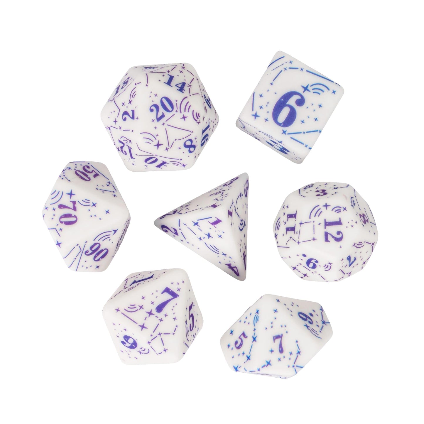 Hddais Dnd Dice Set, 7Pcs Resin D&D Dice Rpg Polyhedral Dice Set With Gift Case For Dungeons And Dragons And Other Tabletop Game