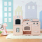 Teamson Kids - Retro Kids Toy Pretend Play Kitchen Playset with Refrigerator. Freezer. Oven and Dishwasher - Pink (2 Pcs)