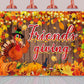 Friendsgiving Banner Backdrop Happy Thanksgiving Friends Giving Photography Backgound Friendsgiving Pumpkin Harvest for Fall Par