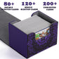 Deck Box for MTG Cards  Trading Commander Deck Case Holds 120+ Sleeved Cards  PU Leather Magnetic Collectible Card Storage Box Fits for TCG Magic Card (Purple)